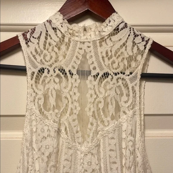 Free People Cream Lace Halter Dress - Picture 6 of 14